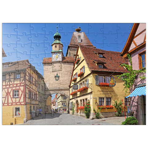 puzzleplate Rödergasse mit Markusturm und Röderbogen 100 Puzzle