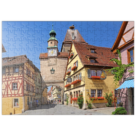 Darstellung des Puzzle-Motivs Rödergasse mit Markusturm und Röderbogen – Puzzleteile: 200