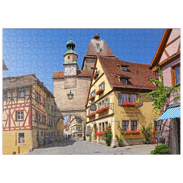 puzzleplate Rödergasse mit Markusturm und Röderbogen 500 Puzzle