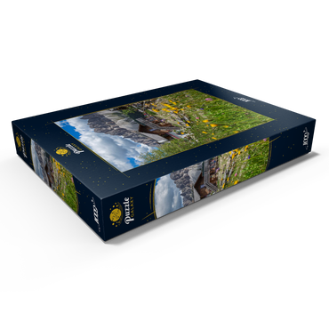 Schatzerhütte (2004m) gegen Aferer Geisler, Plose, Brixen, Dolomiten, Trentino-Südtirol, Italien 1000 Puzzle Schachtel Ansicht1