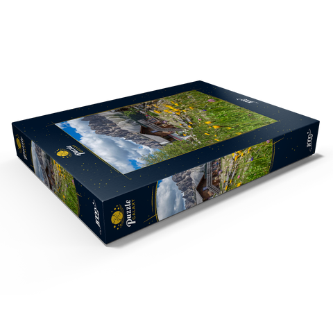 Schatzerhütte (2004m) gegen Aferer Geisler, Plose, Brixen, Dolomiten, Trentino-Südtirol, Italien 1000 Puzzle Schachtel Ansicht1