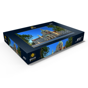 Alternative Darstellung des Puzzle-Motivs Neues Rathaus am Trammplatz, Hannover, Niedersachsen, Deutschland – Puzzleteile: 1000