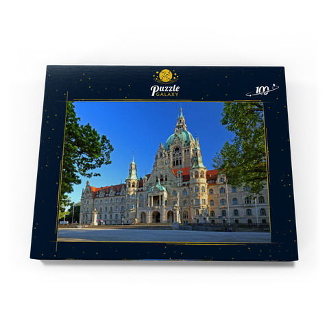 Neues Rathaus am Trammplatz, Hannover, Niedersachsen, Deutschland 100 Puzzle Schachtel Ansicht3