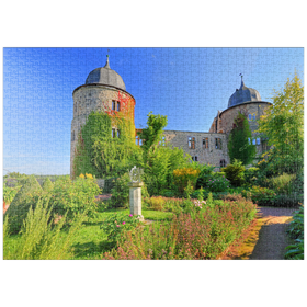 Darstellung des Puzzle-Motivs Dornröschenschloss Sababurg, Hofgeismar, Hessen, Deutschland – Puzzleteile: 1000