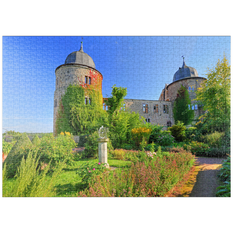 puzzleplate Dornröschenschloss Sababurg, Hofgeismar, Hessen, Deutschland 1000 Puzzle