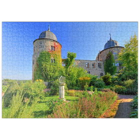 Darstellung des Puzzle-Motivs Dornröschenschloss Sababurg, Hofgeismar, Hessen, Deutschland – Puzzleteile: 500
