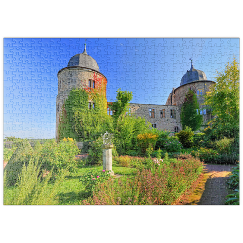 puzzleplate Dornröschenschloss Sababurg, Hofgeismar, Hessen, Deutschland 500 Puzzle
