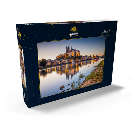 Blick über die Elbe zum Burgberg mit Dom und Albrechtsburg 1000 Puzzle Schachtel Ansicht2