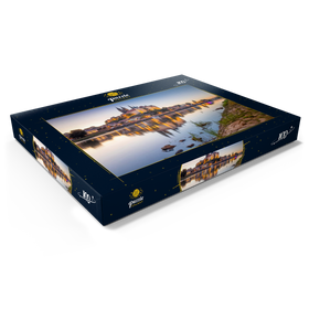 Darstellung des Puzzle Motivs Blick über die Elbe zum Burgberg mit Dom und Albrechtsburg - Puzzleteile: 100