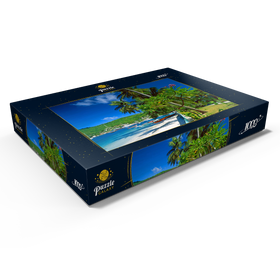 Darstellung des Puzzle Motivs Strandweg in Port Elizabeth, Inseln über dem Winde, Karibik - Puzzleteile: 1000