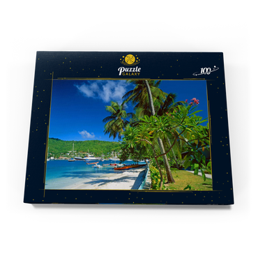 Strandweg in Port Elizabeth, Bequia Island, Grenadinen, Inseln über dem Winde, Karibik 100 Puzzle Schachtel Ansicht3