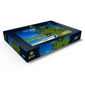 Darstellung des Puzzle Motivs Strandweg in Port Elizabeth, Inseln über dem Winde, Karibik - Puzzleteile: 500