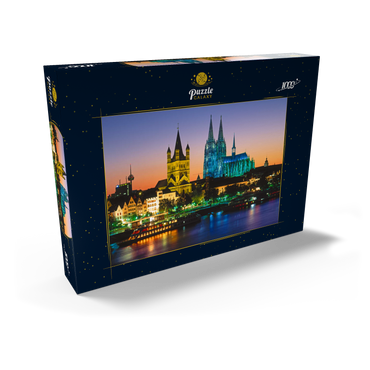 Blick zur Altstadt mit Kirche Gross St. Martin und Kölner Dom 1000 Puzzle Schachtel Ansicht2