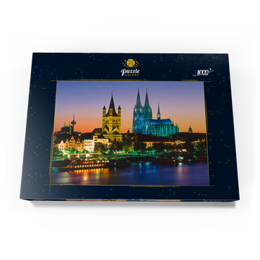 Blick zur Altstadt mit Kirche Gross St. Martin und Kölner Dom 1000 Puzzle Schachtel Ansicht3