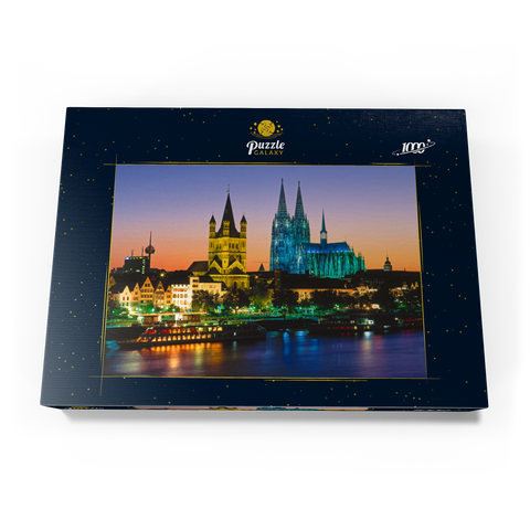 Blick zur Altstadt mit Kirche Gross St. Martin und Kölner Dom 1000 Puzzle Schachtel Ansicht3