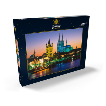Blick zur Altstadt mit Kirche Gross St. Martin und Kölner Dom 100 Puzzle Schachtel Ansicht2