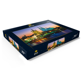 Alternative Darstellung des Puzzle-Motivs Blick zur Altstadt mit Kirche Gross St. Martin und Kölner Dom – Puzzleteile: 200