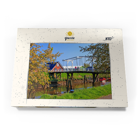 Hogendiekbrücke über die Lühe in Steinkirchen 1000 Puzzle Schachtel Ansicht3