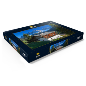 Alternative Darstellung des Puzzle-Motivs Bauernhaus mit Blick zur Geislergruppe, Naturpark Puez-Geisler – Puzzleteile: 200