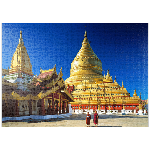 puzzleplate Shwezigon Pagode in Bagan, Mandalay, Myanmar (Burma) 1000 Puzzle