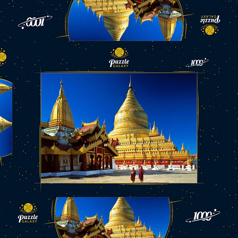 Shwezigon Pagode in Bagan, Mandalay, Myanmar (Burma) 1000 Puzzle Schachtel 3D Modell
