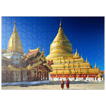 puzzleplate Shwezigon Pagode in Bagan, Mandalay, Myanmar (Burma) 200 Puzzle