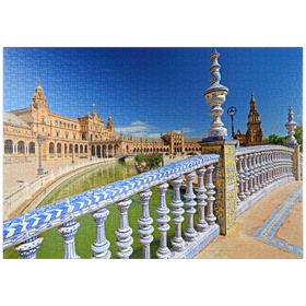 Darstellung des Puzzle-Motivs Plaza de Espana, Sevilla, Andalusien, Spanien – Puzzleteile: 1000
