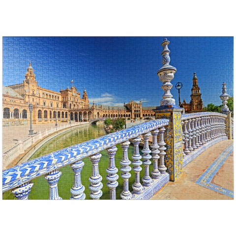 puzzleplate Plaza de Espana, Sevilla, Andalusien, Spanien 1000 Puzzle
