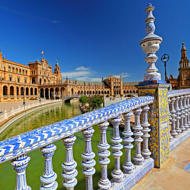 Plaza de Espana, Sevilla, Andalusien, Spanien 1000 Puzzle 3D Modell