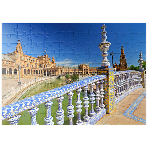 puzzleplate Plaza de Espana, Sevilla, Andalusien, Spanien 100 Puzzle