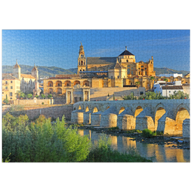 Darstellung des Puzzle-Motivs Blick zur Kathedrale Mezquita de Cordoba im Morgenlicht, Andalusien, Spanien – Puzzleteile: 1000