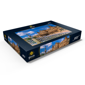 Alternative Darstellung des Puzzle-Motivs Palacio Central an der Plaza de Espana, Sevilla, Andalusien, Spanien – Puzzleteile: 1000