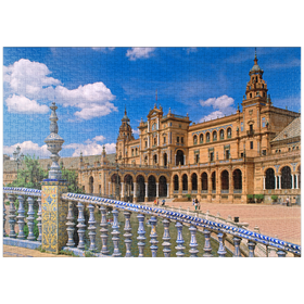 Darstellung des Puzzle-Motivs Palacio Central an der Plaza de Espana, Sevilla, Andalusien, Spanien – Puzzleteile: 1000