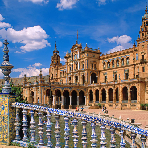 Palacio Central an der Plaza de Espana, Sevilla, Andalusien, Spanien 1000 Puzzle 3D Modell