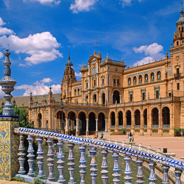 Palacio Central an der Plaza de Espana, Sevilla, Andalusien, Spanien 100 Puzzle 3D Modell
