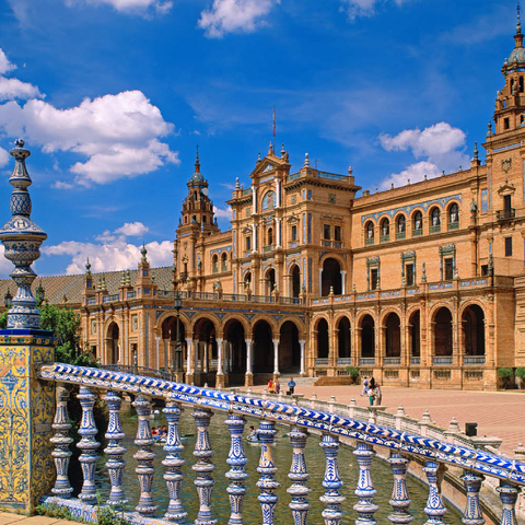 Palacio Central an der Plaza de Espana, Sevilla, Andalusien, Spanien 200 Puzzle 3D Modell