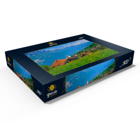 Alternative Darstellung des Puzzle-Motivs Blick über den Walensee zu den Churfirsten (2306m) – Puzzleteile: 500