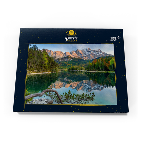 Eibsee mit Wettersteingebirge und Zugspitze (2962m) 100 Puzzle Schachtel Ansicht3