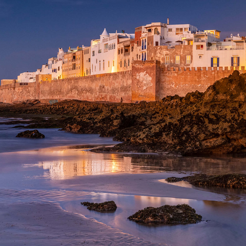 Essaouira, Blick zur Altstadt an der Atlantikküste im Abendlicht 1000 Puzzle 3D Modell