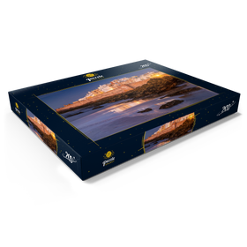 Darstellung des Puzzle Motivs Essaouira, Blick zur Altstadt an der Atlantikküste im Abendlicht - Puzzleteile: 200