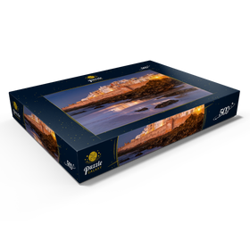 Darstellung des Puzzle Motivs Essaouira, Blick zur Altstadt an der Atlantikküste im Abendlicht - Puzzleteile: 500