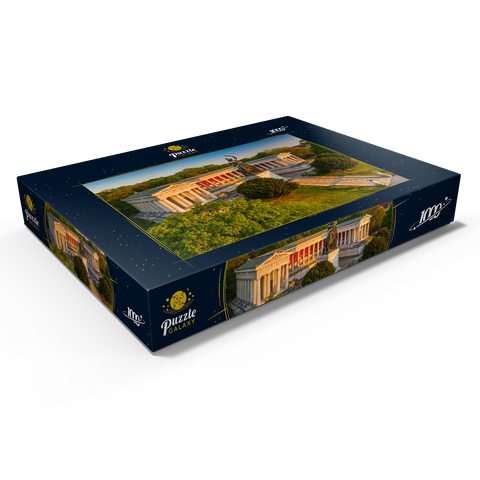 Bavaria vor der Ruhmeshalle auf der Theresienhöhe bei Sonnenaufgang 1000 Puzzle Schachtel Ansicht1