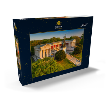 Bavaria vor der Ruhmeshalle auf der Theresienhöhe bei Sonnenaufgang 1000 Puzzle Schachtel Ansicht2