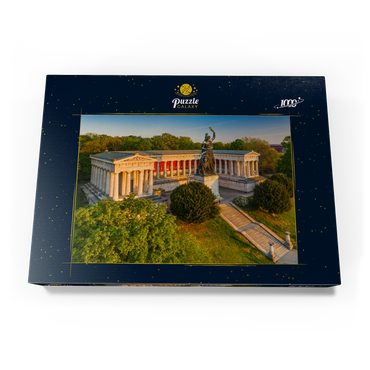 Bavaria vor der Ruhmeshalle auf der Theresienhöhe bei Sonnenaufgang 1000 Puzzle Schachtel Ansicht3