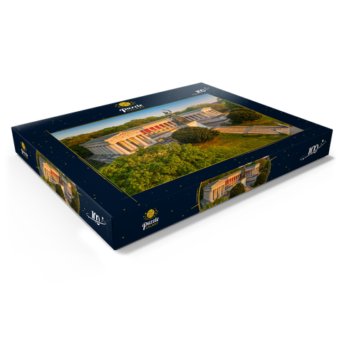 Bavaria vor der Ruhmeshalle auf der Theresienhöhe bei Sonnenaufgang 100 Puzzle Schachtel Ansicht1