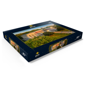 Darstellung des Puzzle Motivs Bavaria vor der Ruhmeshalle auf der Theresienhöhe bei Sonnenaufgang - Puzzleteile: 100