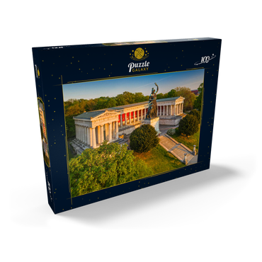 Bavaria vor der Ruhmeshalle auf der Theresienhöhe bei Sonnenaufgang 100 Puzzle Schachtel Ansicht2