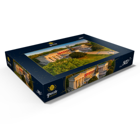 Alternative Darstellung des Puzzle-Motivs Bavaria vor der Ruhmeshalle auf der Theresienhöhe bei Sonnenaufgang – Puzzleteile: 500