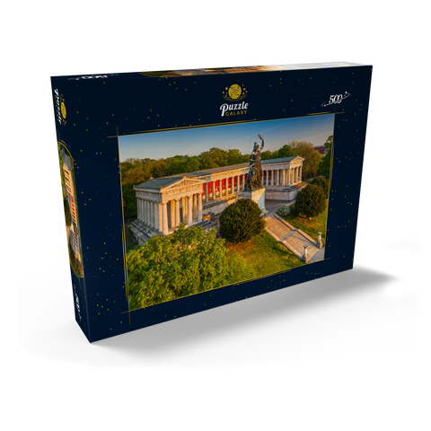 Bavaria vor der Ruhmeshalle auf der Theresienhöhe bei Sonnenaufgang 500 Puzzle Schachtel Ansicht2