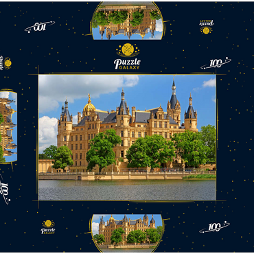 Schweriner Schloss 100 Puzzle Schachtel 3D Modell
